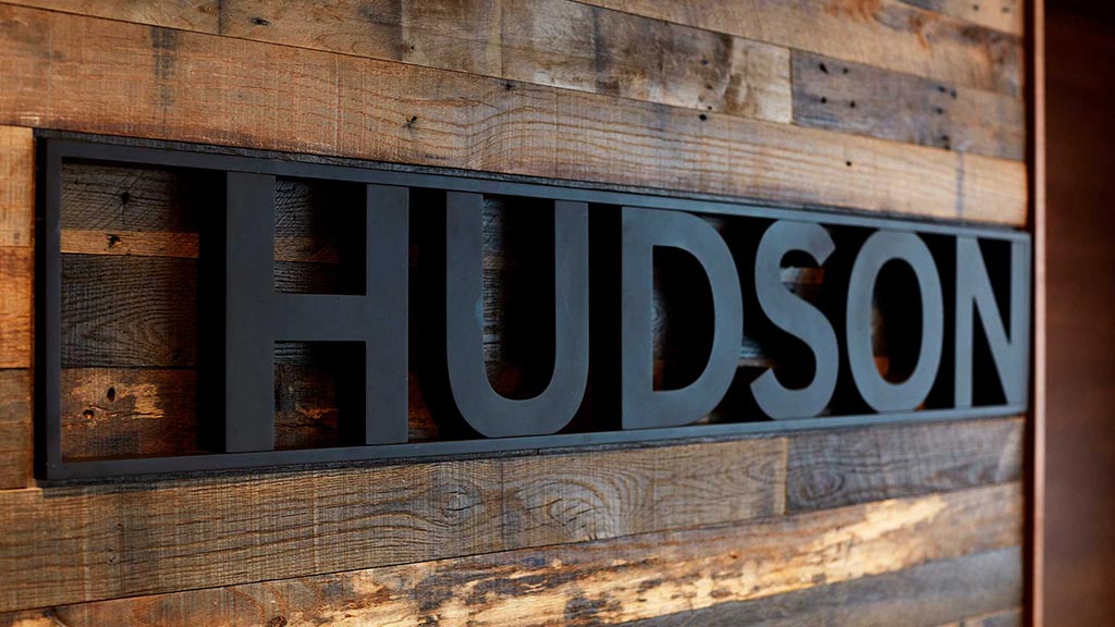 A sign on a building.