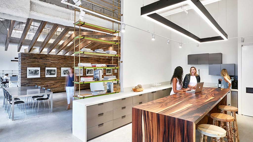 A group of people in a room.