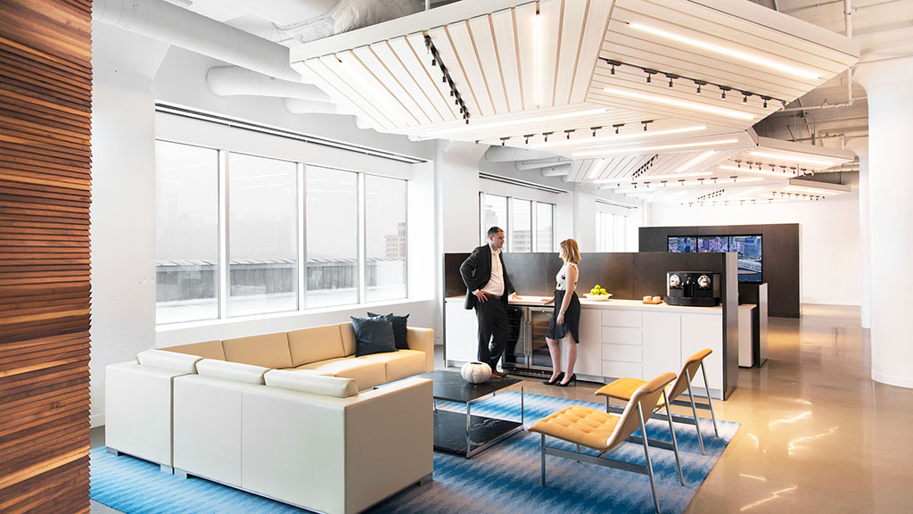 A man and woman in a room.