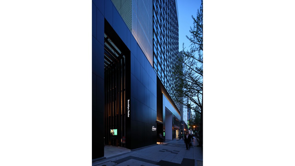 A building with glass walls.