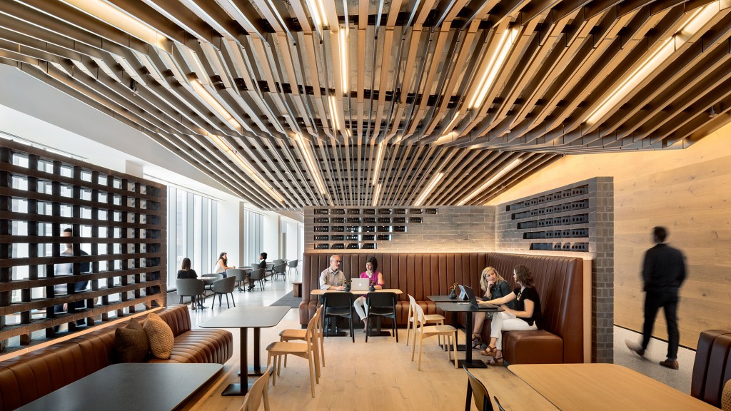 A group of people in a room.