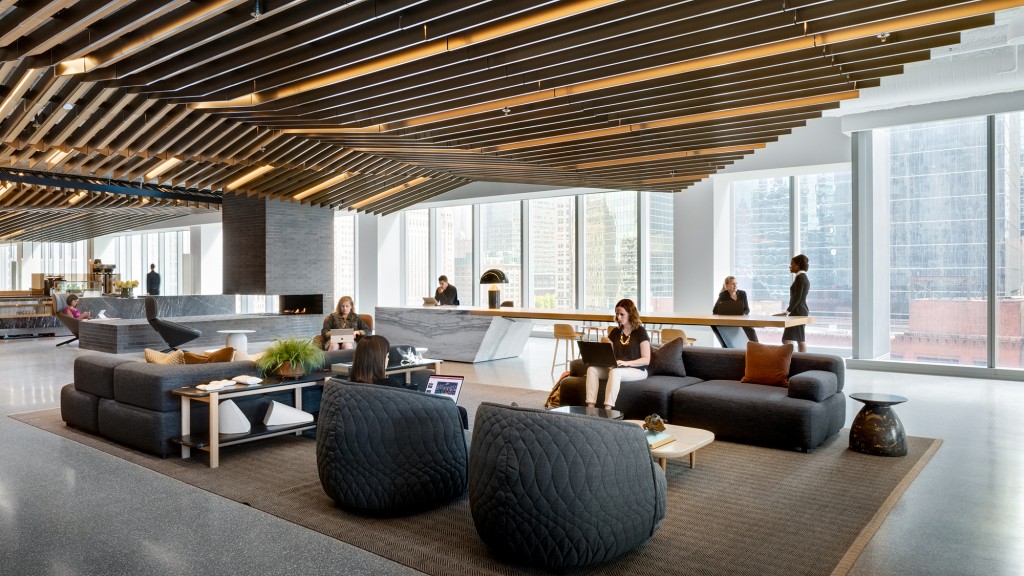 A group of people in a room.