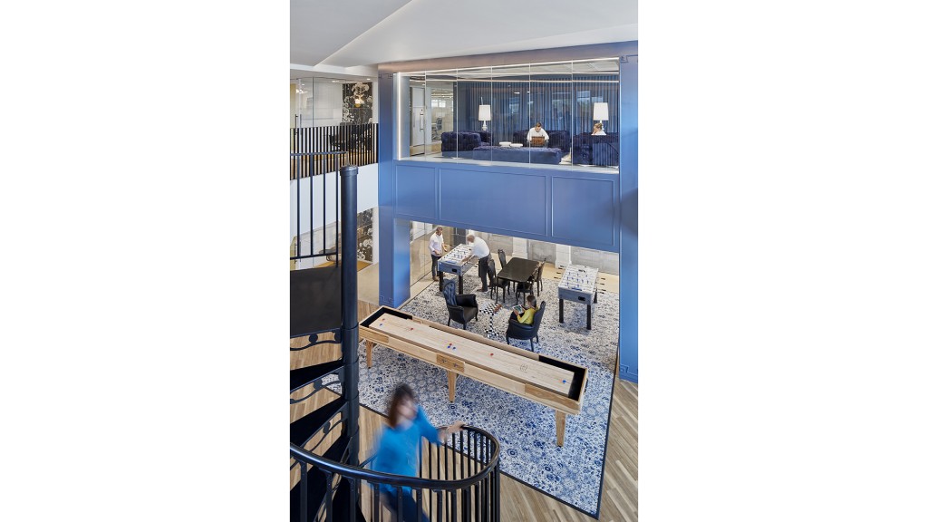 A person standing in a room.