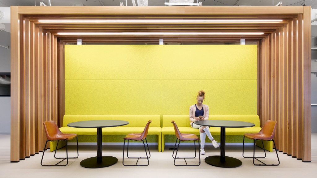 A person sitting at a table.