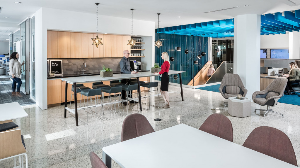 A group of people in a room.