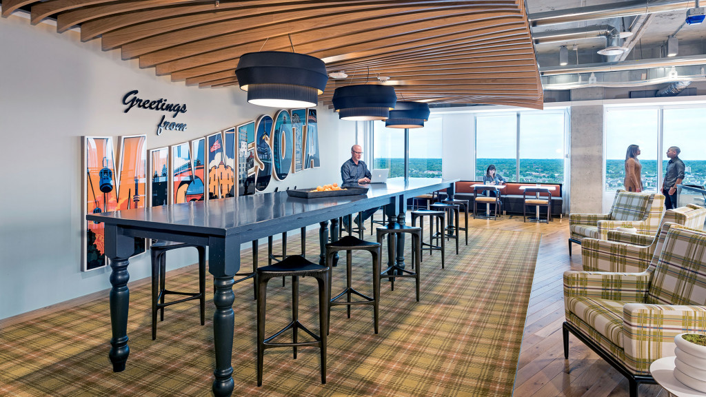 A person sitting at a table.