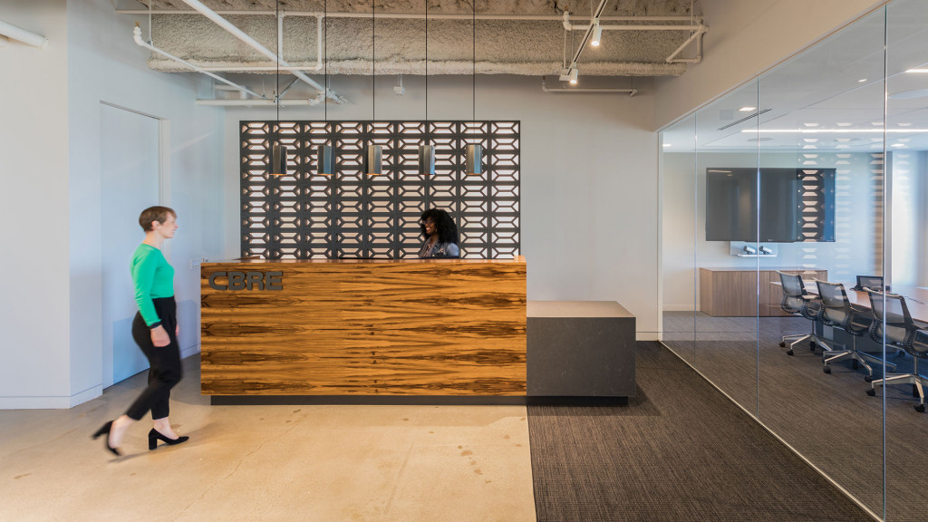 A person standing in a room.