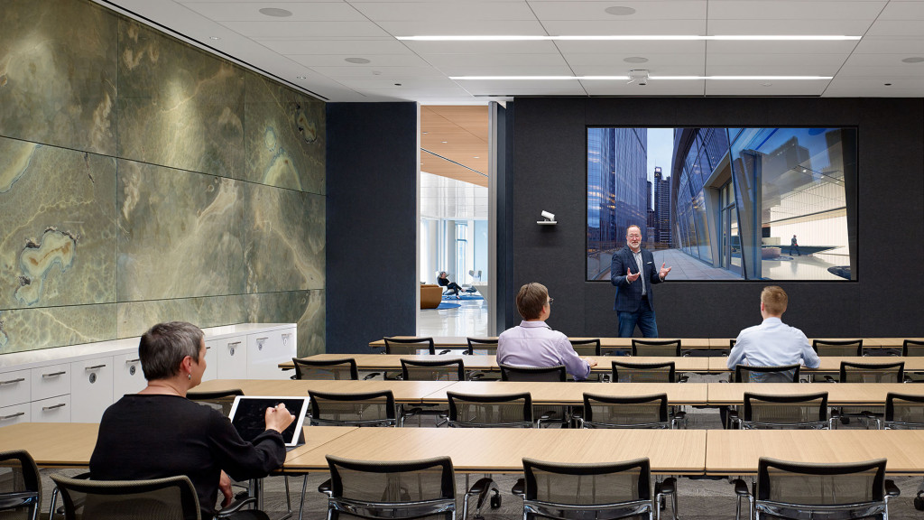 A person giving a presentation.