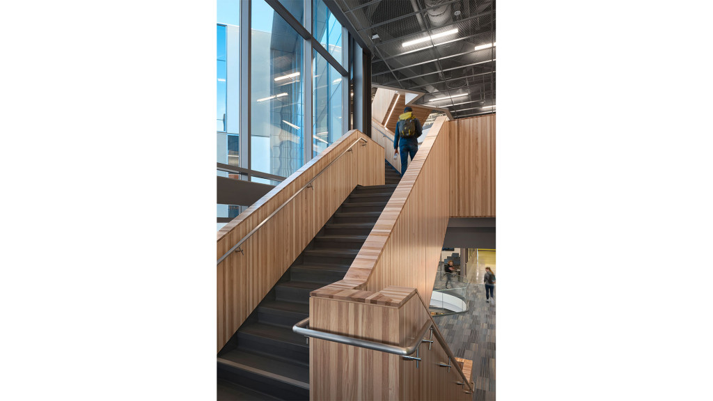 A staircase leading to a building.