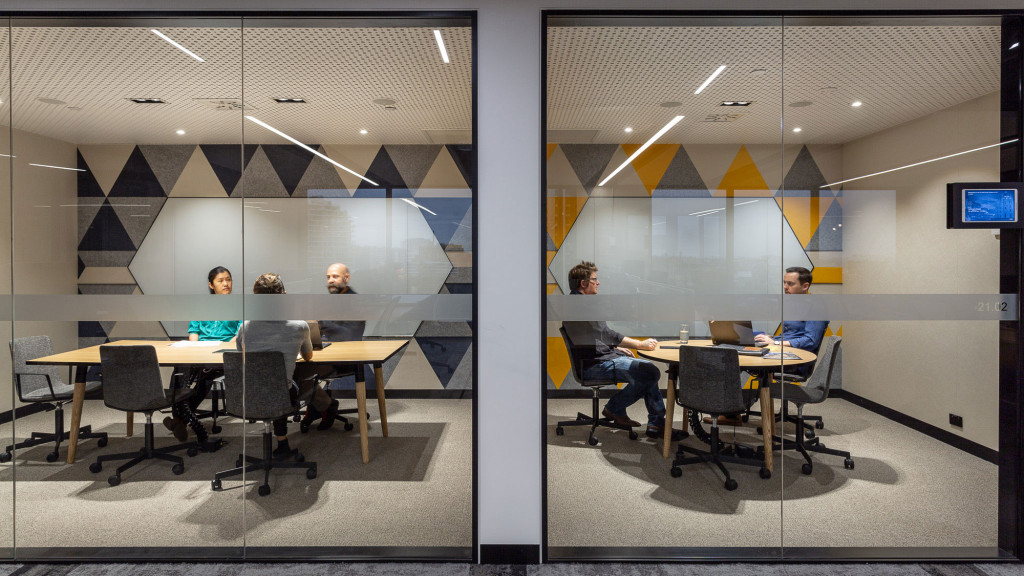 A group of people sitting at a table.