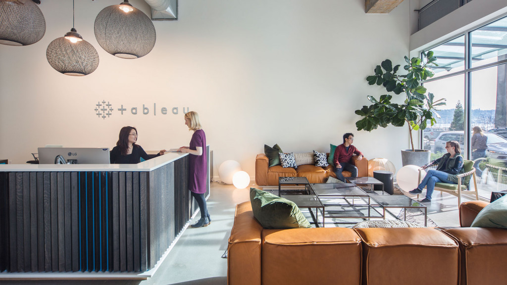 A group of people in a room.