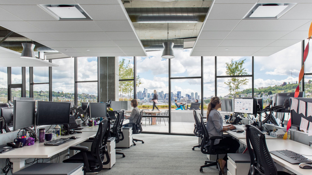 People working in an office.