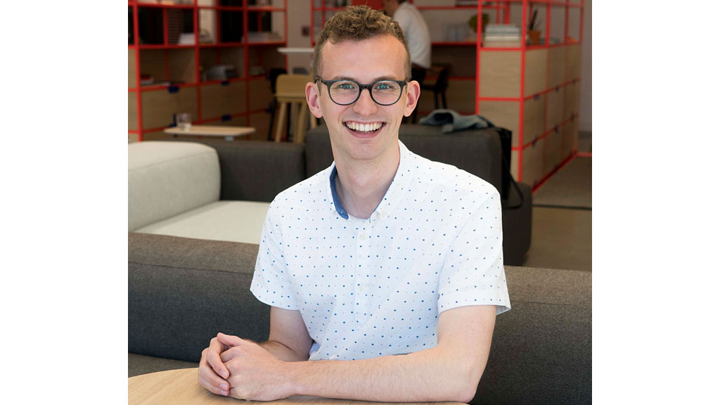 A man sitting at a table.