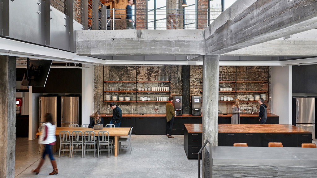 A group of people in a room.