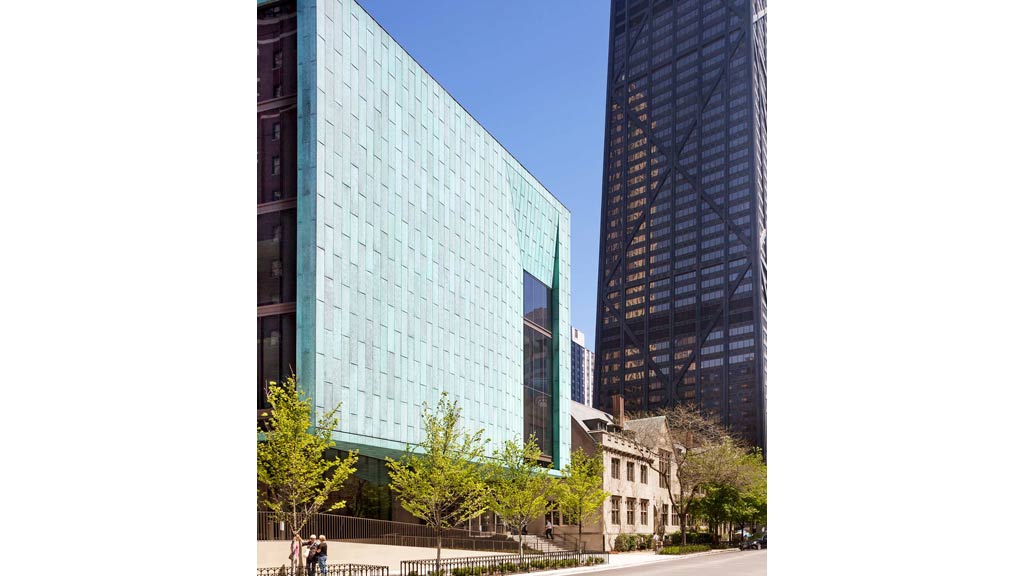 A few tall buildings.