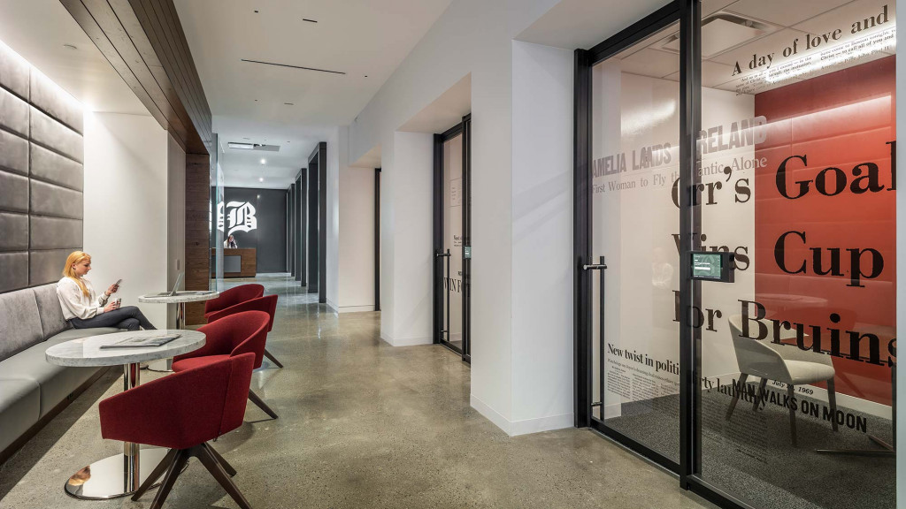 A person sitting on a couch.