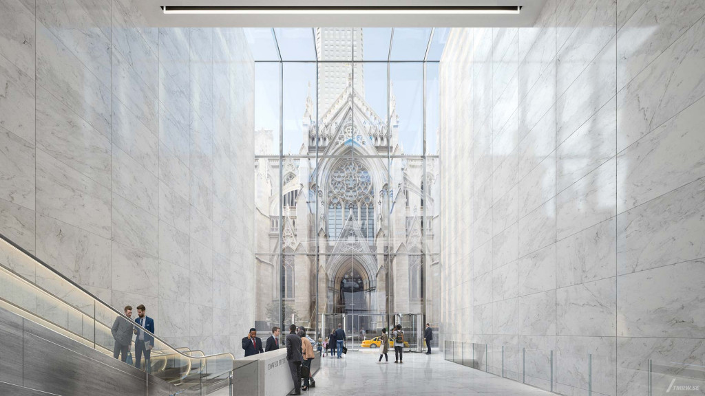 People walking inside a building.