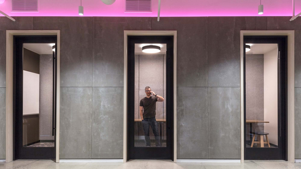 A person standing in a doorway.