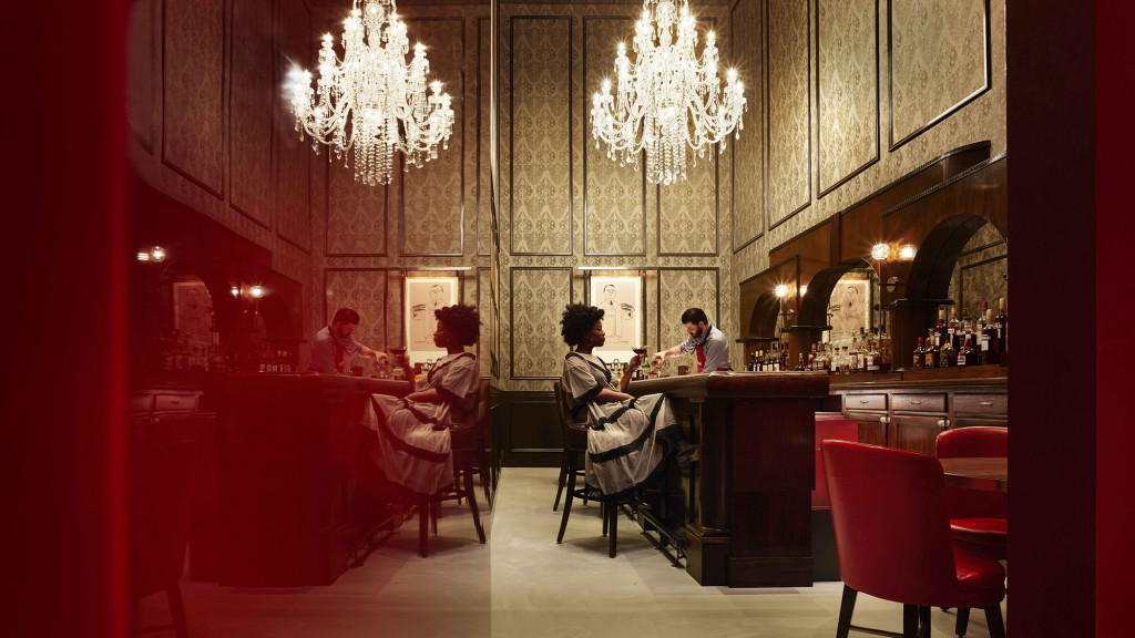 People sitting at a table.