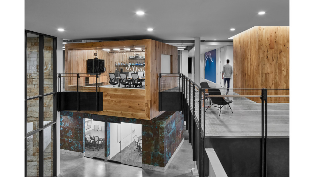 A person walking in a room.