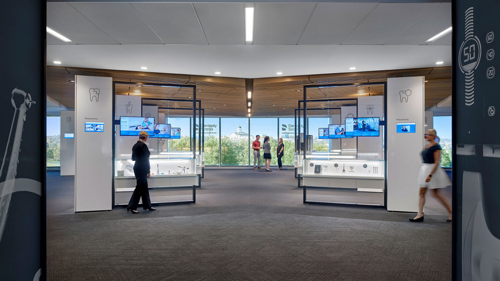 People in a building.