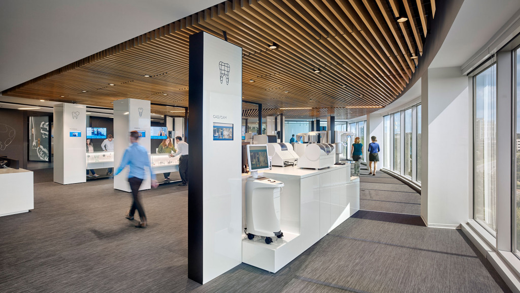 A person walking in a building.