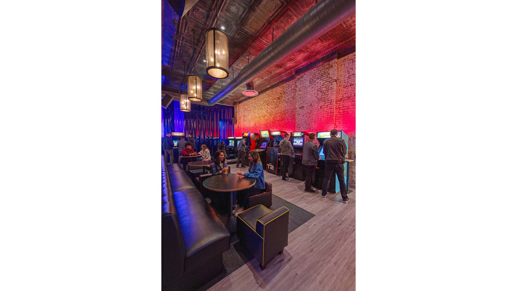 A group of people in a room.