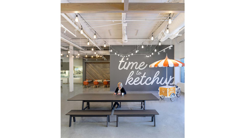 A person sitting at a table.