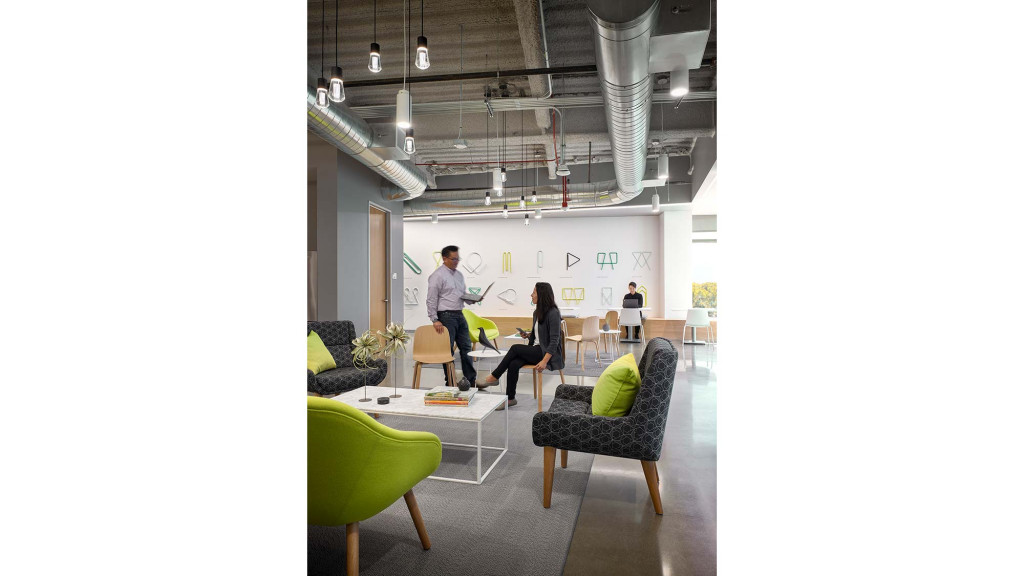 A group of people in a room.