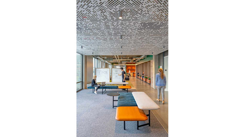 A few people in a room.