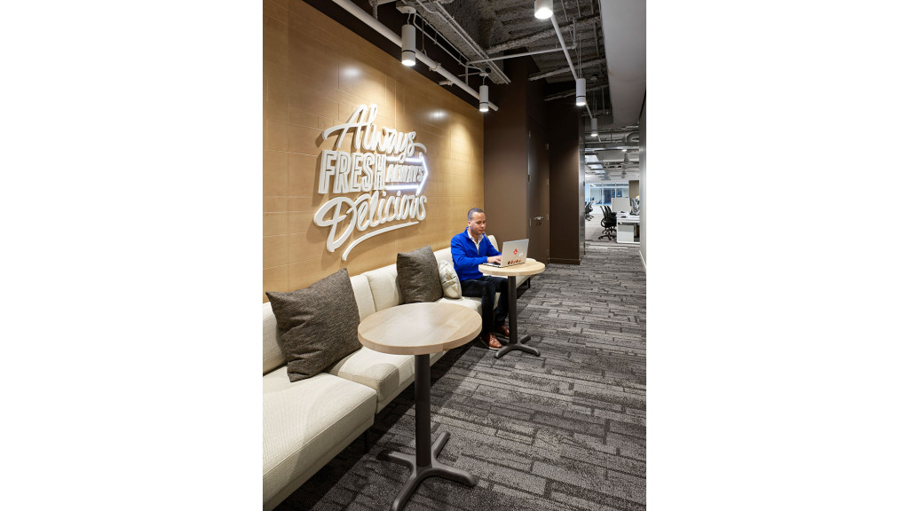 A person sitting at a desk.
