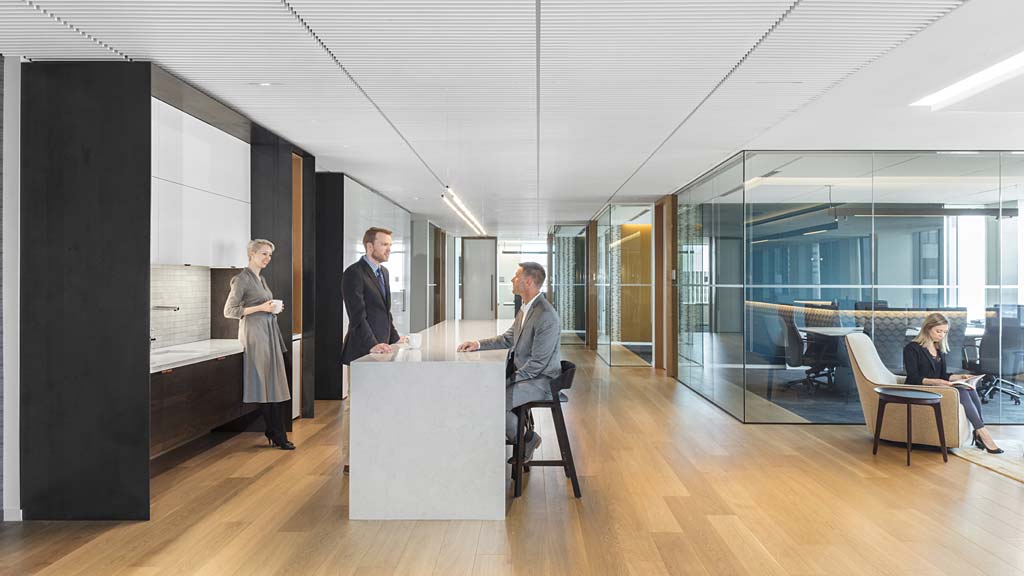 A group of people in a room.