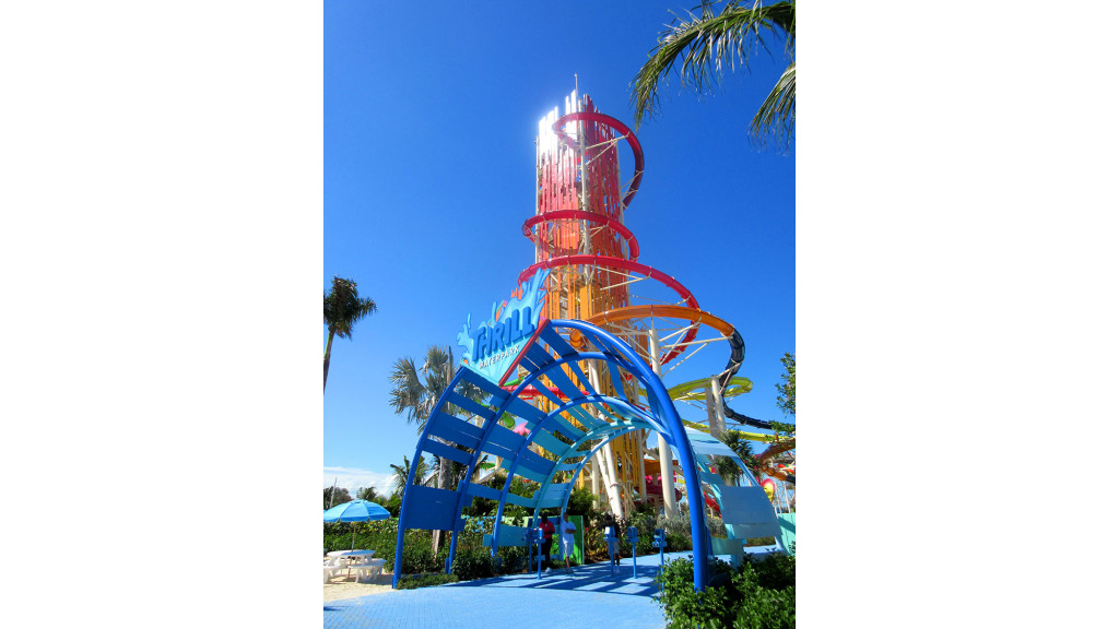 A large colorful ferris wheel.