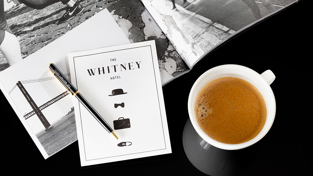 A cup of coffee and a book.