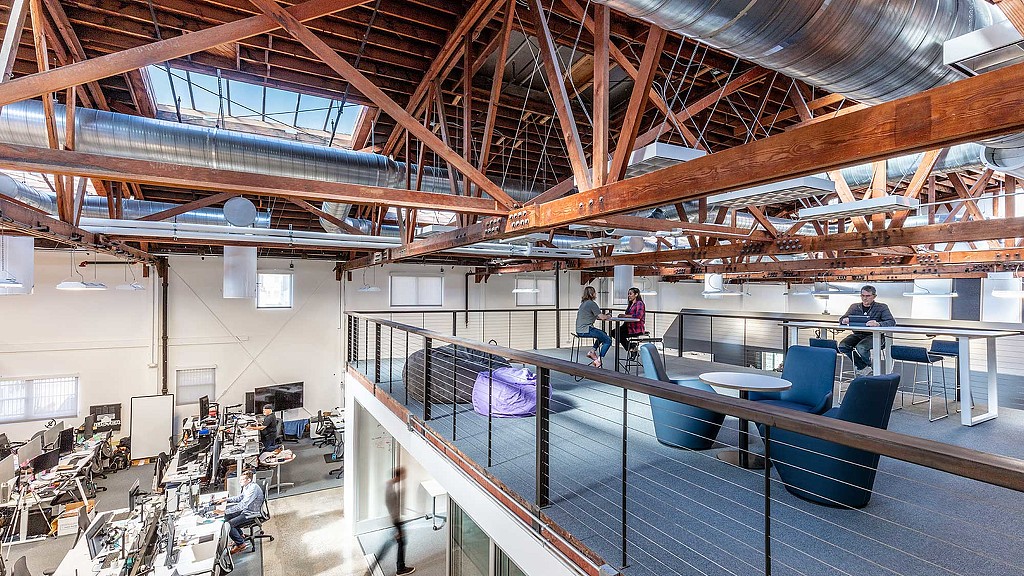 A group of people in a room.