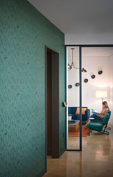 A person sitting in a chair.