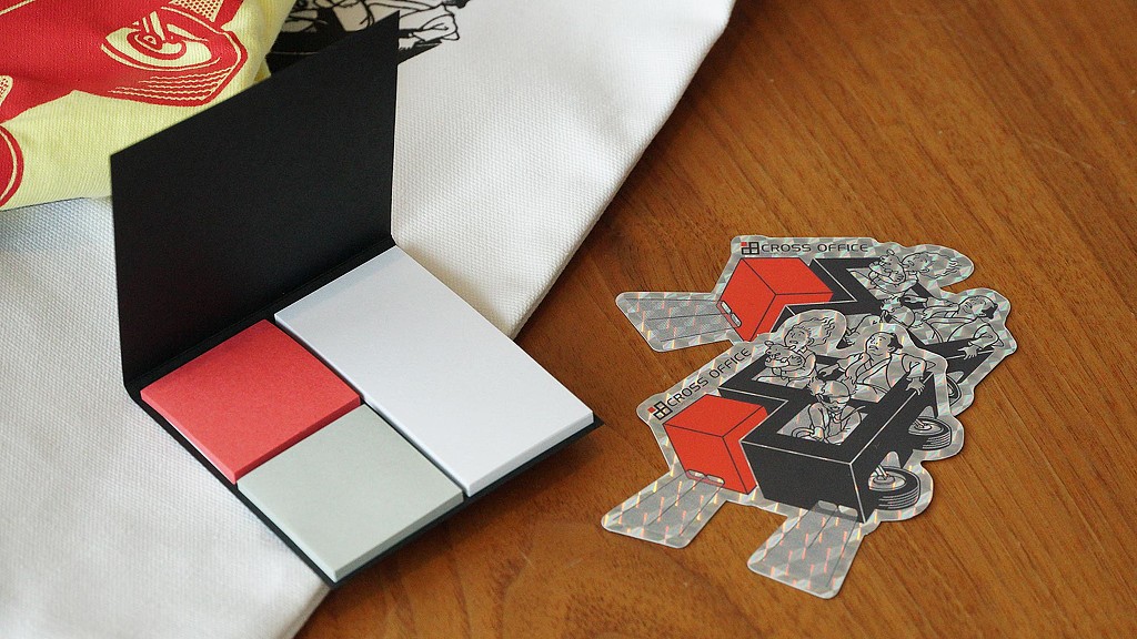 A group of cards on a table.