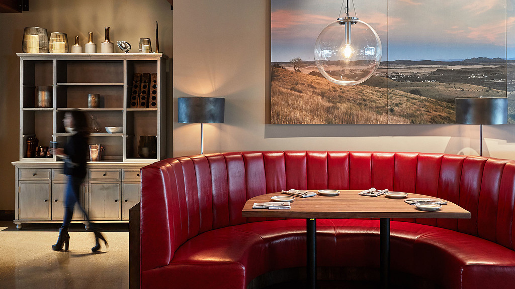 A person standing in a room.