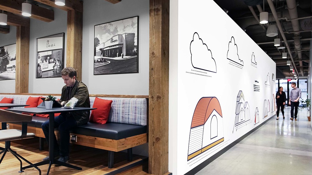 A person sitting at a table.