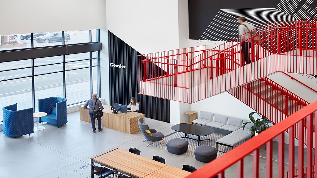 A few people in a room.