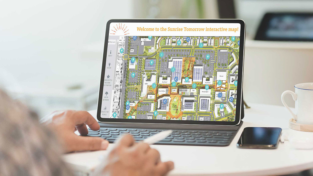 A person using a laptop.