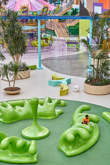 A child's toy in a playground.