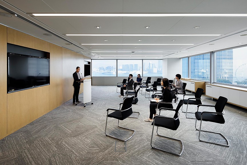 A person giving a presentation.