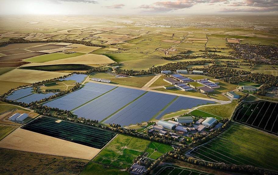 A large solar panel.