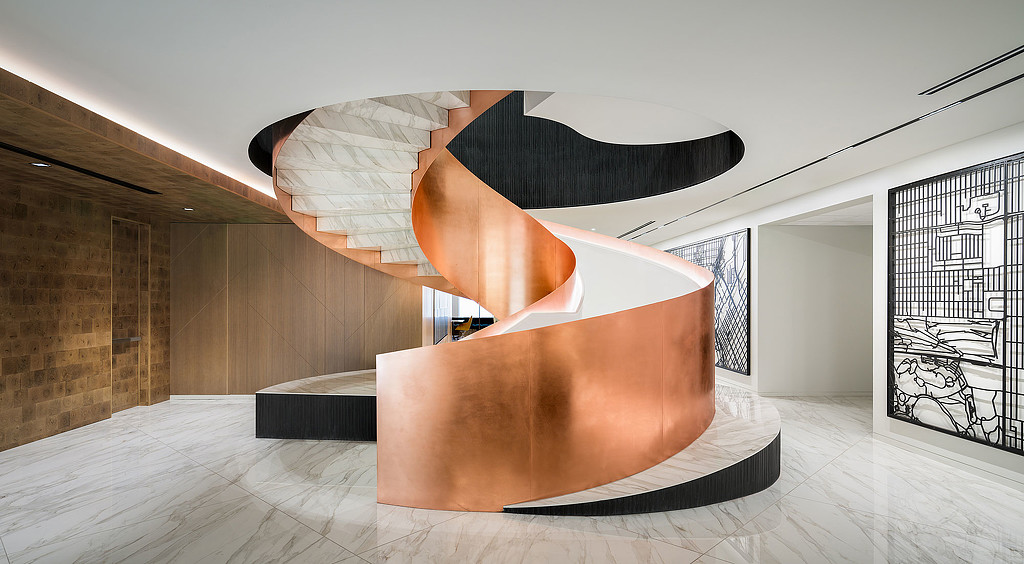 A large sculpture in a room.