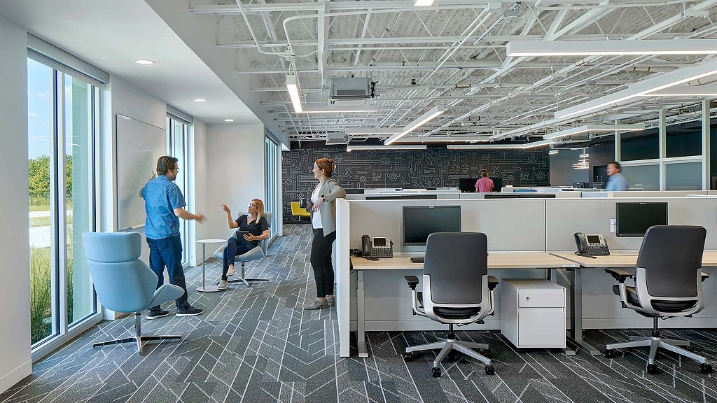 People in an office.