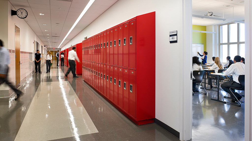 A group of people in a room.