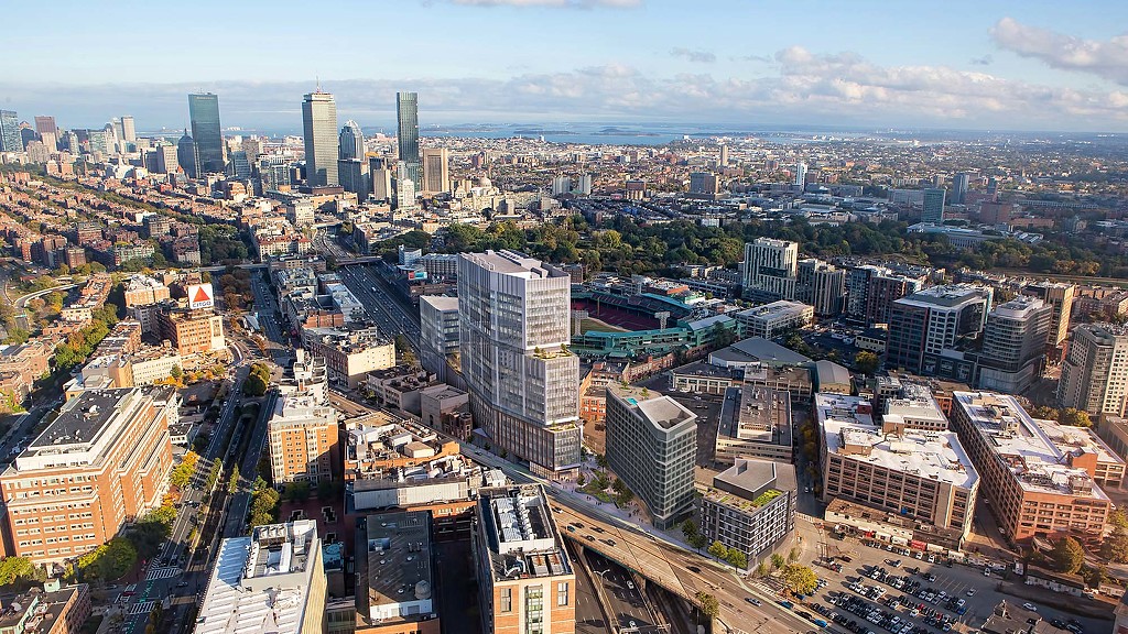 A city with many buildings.