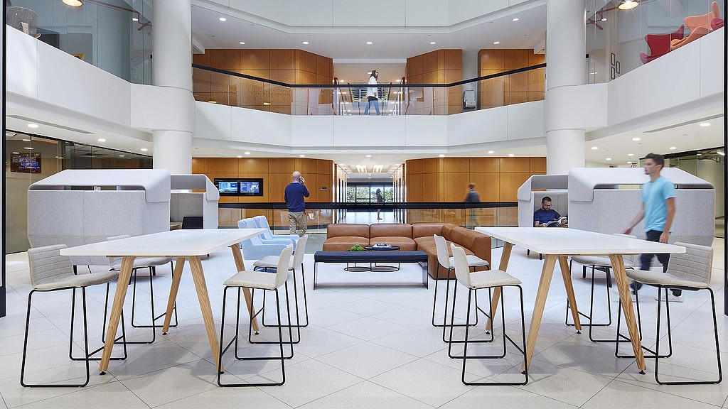 A group of people in a room.