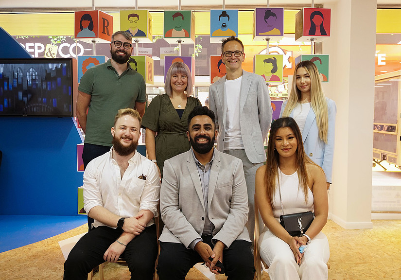 A group of people posing for a photo.